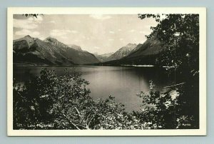 Lake McDonald, Cannon Mtn, Flathead County, Mountain Montana Postcard RPPC