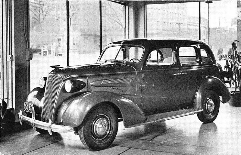 Ashland OH Parry-Spence-Cole Motor Sales 1937 Chevrolet Postcard