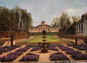 VINTAGE CONTINENTAL SIZE POSTCARD GARDENS OF BELVEDERE BRUSSELS BELGIUM