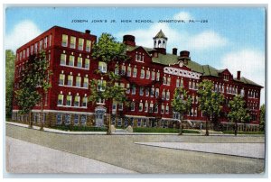 c1940's Joseph John's High School Exterior Johnstown Pennsylvania PA Postcard