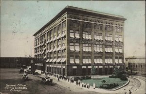 Chicago IL Swift and Co Office Tinted Real Photo c1910 Real Photo Postcard