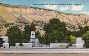 North Dakota Badlands Statue Of Marquis De Mores In Medora