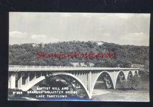 RPPC LAKE TANEYCOMO BRANSON MISSOURI HOLLISTER MO. BRIDGE REAL PHOTO POSTCARD