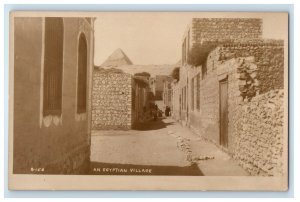c1920's An Egyptian Village RPPC Photo Unposted Vintage Postcard