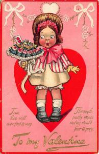 Valentines Day Loving Hearts Gassaway Embossed Raphael Tuck #14 Postcard 2