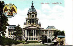 State Capitol Springfield IL Illinois Antique Postcard UNP Unused DB 