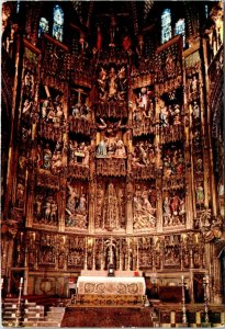 CONTINENTAL SIZE POSTCARD CATHEDRAL REREDOS OF THE HIGH ALTAR TOLEDO SPAIN