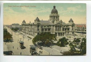 443179 South Africa Durban West street trams Vintage postcard