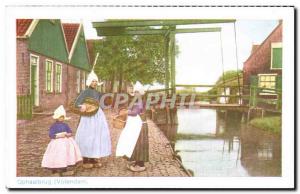 Old Postcard Volendam Holland Netherlands Ophaalburg Folklore Costume