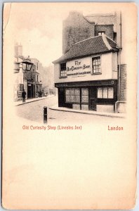 VINTAGE POSTCARD THE OLD CURIOSITY SHOP (LINCOLNS INN) AT LONDON U.K. c. 1910