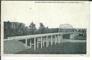 CG-331 NC, Elizabethtown, McGirt Bridge Cape Fear, White Border Era Postcard