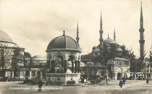 Turkey Constantinople (Istanbul) mosque and fountain Guilaume II rppc