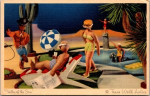 TWA Phoenix AZ Valley of the Sun Vintage Postcard R80