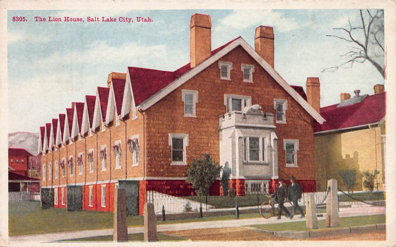 The Lion House, Salt Lake City, Utah, Early Postcard, Unused