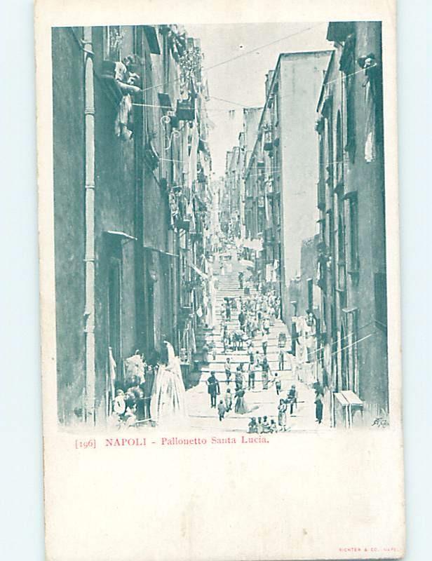 Pre-1907 STREET VIEW Napoli - Naples Italy F5111