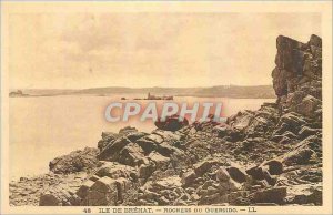 Old Postcard Island Brehat Rocks Guersido