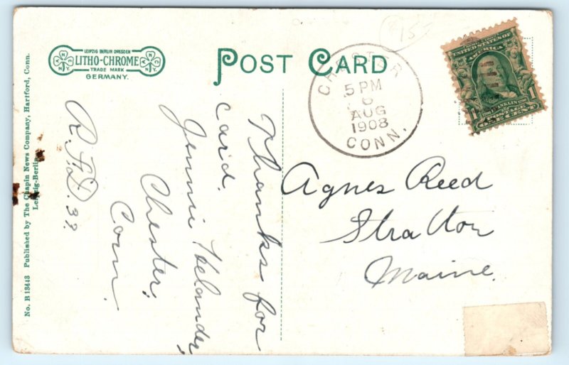 Chester CT Brooks Factory Connecticut Postcard