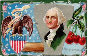 George Washington Birthday Series No 2 c1910 Vinita OK Cancel Postcard G2