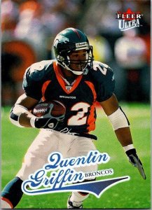 2004 Fleer Football Card Quentin Griffin Denver Broncos sk9291