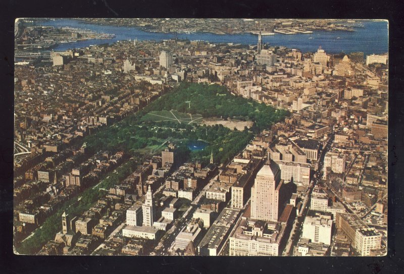 Boston, Massachusetts/MA Postcard, Aerial View Of The Common, Public Gardens