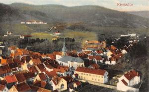 Schirmeck France Birdseye View Of City Historic Bldgs Antique Postcard K17059