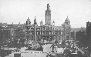 uk21725 municioal buildings and george square glasgow scotland real photo  uk