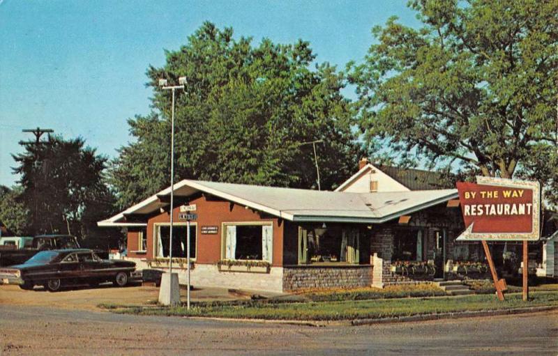 Gaylord Michigan By The Way Restaurant Street View Vintage Postcard K89860