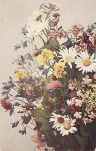 ·Flowers bouquet Old vintage German postcard