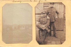 RPPC BELGIUM CAMP POW SOLDIER'S WW1 MILITARY REAL PHOTO POSTCARD WNC 140