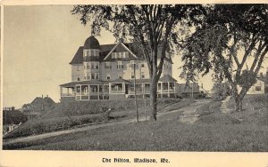 The Hilton, Madison, Maine Somerset County c1910s Rare Vintage Postcard