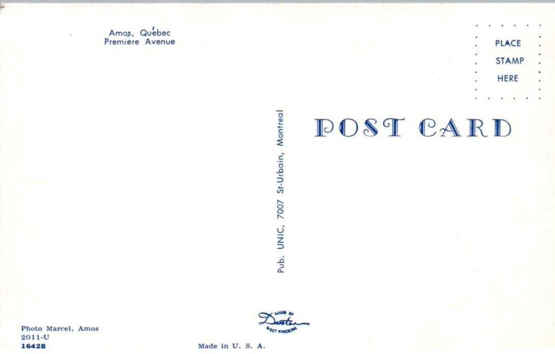 Amos, Quebec, Canada - Downtown on Premier Avenue - 1950s