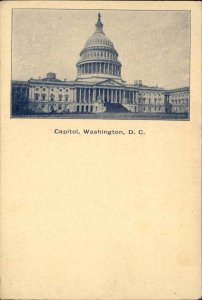 Washington DC Capitol Building Government Postal Card 1890s
