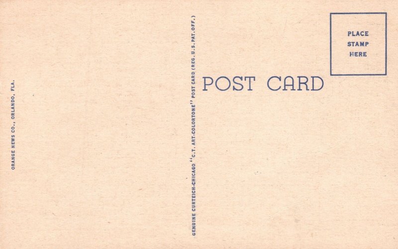 Vintage Postcard 1930's First Methodist Church Orlando Florida Orange News Co.