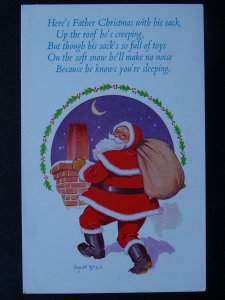 Donald McGill Christmas Greeting FATHER CHRISTMAS - Old Postcard by D. Constance