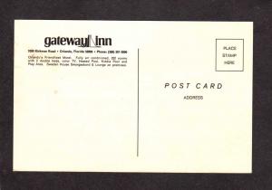 FL Gateway Inn Motel Orlando Florida Postcard Mickey Mouse Pool Sweden House