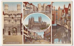 Kent; Canterbury Multiview Novelty Foldout PPC Unposted, By Valentines