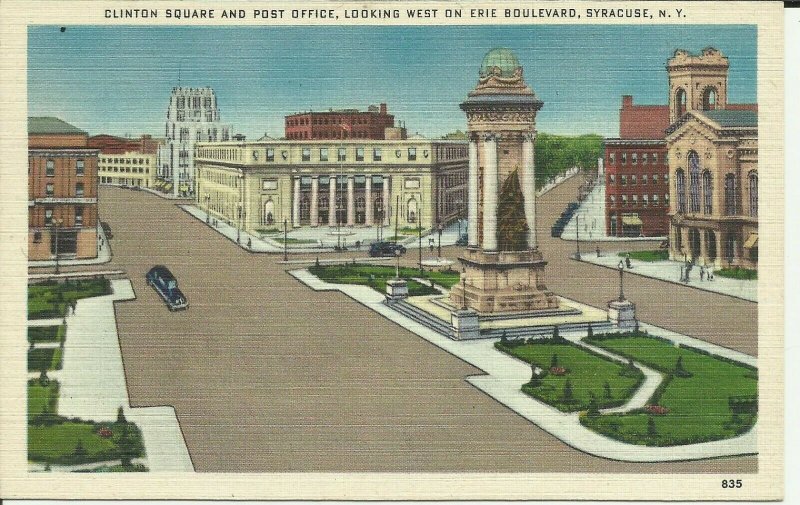 Clinton Square And Post Office,Looking West On Erie Boulevard, Syracuse,N.Y.