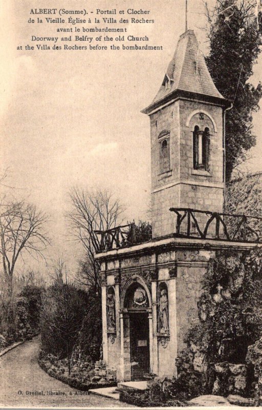 France Albert Doorway and Belfry Of Old Church At Villa des Rochers Before Th...