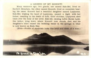 RPPC LEGEND OF MT. KONOCTI Clear Lake, CA Lake County c1940s Vintage Postcard