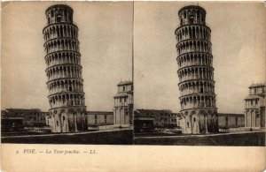 CPA PISA La tour penchee LL. Stereo. ITALY (468186)