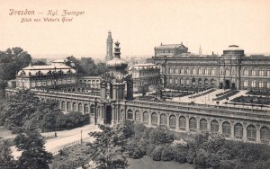 Vintage Postcard Kgl. Zwinger Blick Von Weber's Hotel Dresden Germany