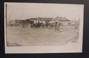 Mint Postcard America Section Contest E Batty Horses Guess We Aint There RPPC