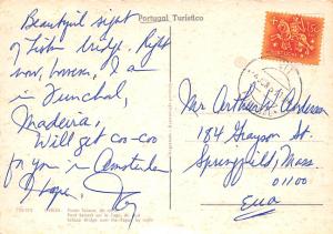 Portugal Old Vintage Antique Post Card Ponte Salazar, de Noite Lisboa 1968