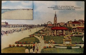 Vintage Postcard 1939 Ocean Front Park, Daytona Beach, Florida (FL)