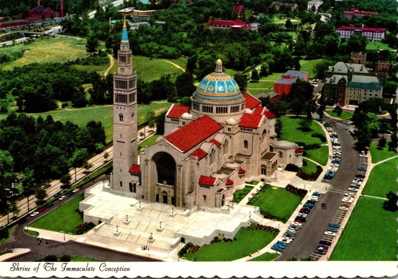 Washington D C Aerial View Shrine Of The Immaculate Conception 1974