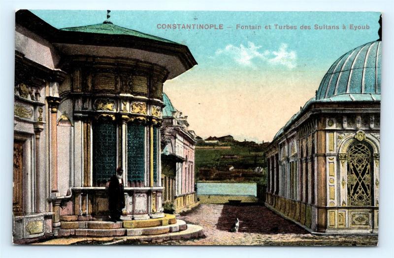 Postcard Turkey Constantinople Fontain et Turbes des Sultans a Eyoub K10