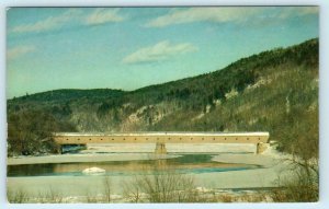 WINDSOR, Vermont VT ~ COVERED BRIDGE to Cornish, New Hampshire NH 1960s Postcard