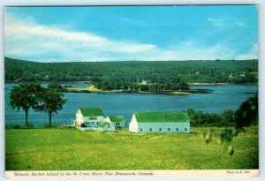 DOCHET ISLAND, New Brunswick Canada ~ ST. CROIX RIVER   4x6 Postcard