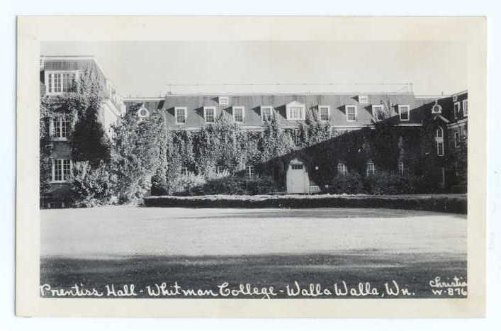 RPPC of  Prentiss Hall, Whitman College, Walla Walla, Washington WA