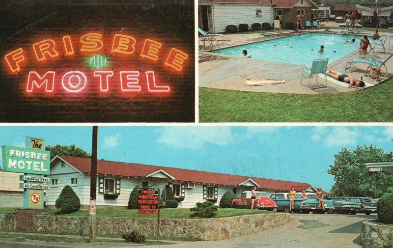 Vintage Postcard The Frisbee Motel Best Facilities Offered Downtown Cambridge OH 